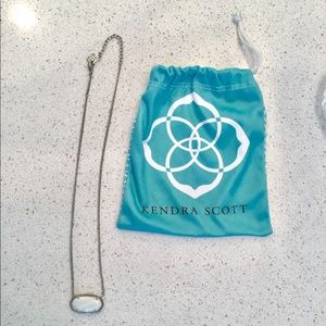 Kendra Scott Dylan necklace white pendant silver